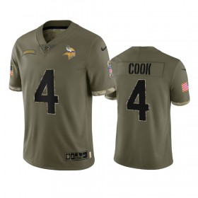 Maillot Minnesota Vikings Dalvin Cook 4 Salute To Service Olive 2022 - Homme